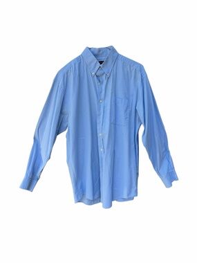 Nautica Light Blue Plaid Long Sleeve Button-Down Shirt